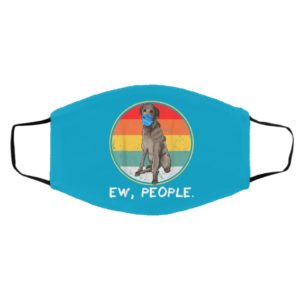 Vintage Ew People Scottish Deerhound Dog Wearing Face Mask