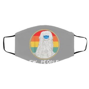 Vintage Ew People Pulik Dog Wearing Face Mask