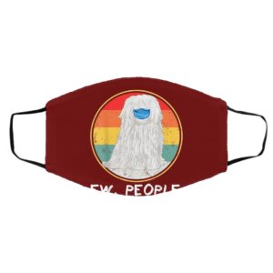 Vintage Ew People Pulik Dog Wearing Face Mask