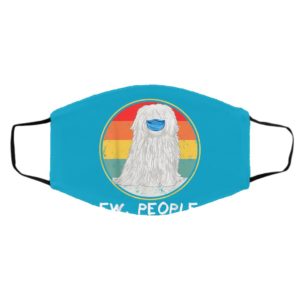 Vintage Ew People Pulik Dog Wearing Face Mask