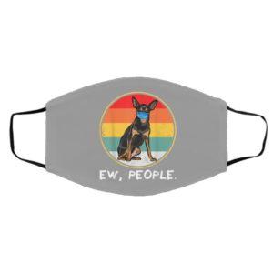 Vintage Ew People Miniature Pinscher Dog Wearing Face Mask