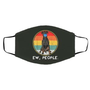 Vintage Ew People Manchester Terrier Dog Wearing Face Mask