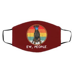 Vintage Ew People Manchester Terrier Dog Wearing Face Mask