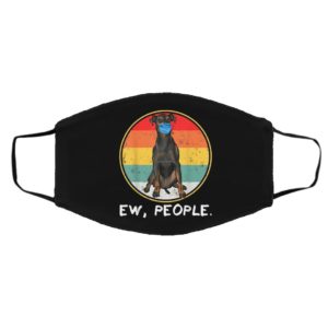 Vintage Ew People Manchester Terrier Dog Wearing Face Mask