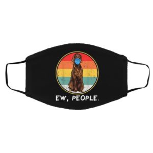 Vintage Ew People Irish Setter Dog Wearing Face Mask
