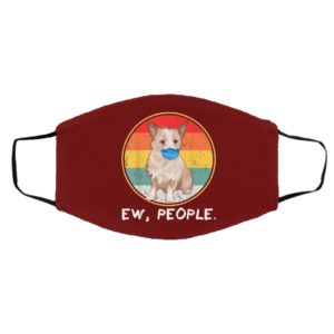 Vintage Ew People Podengo Pequeno Dog Wearing Face Mask