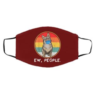 Vintage Ew People Swedish Vallhund Dog Wearing Face Mask