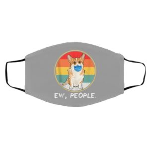 Vintage Ew People Pembroke Welsh Corgi Dog Wearing Face Mask