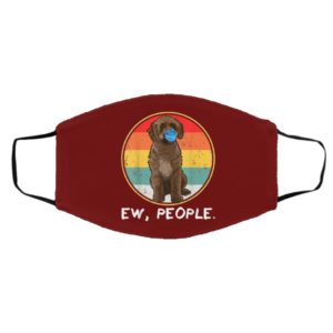 Vintage Ew People Spanish Water Dog Dog Wearing Face Mask