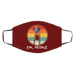 Vintage Ew People Redbone Coonhound Dog Wearing Face Mask
