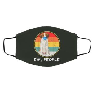 Vintage Ew People Dutch Kooikerhondje Dog Wearing Face Mask