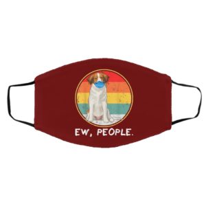 Vintage Ew People Dutch Kooikerhondje Dog Wearing Face Mask