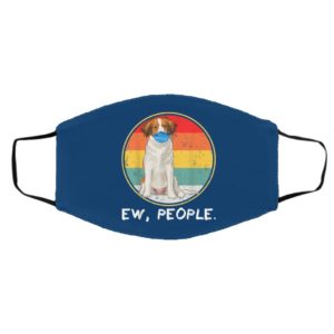 Vintage Ew People Dutch Kooikerhondje Dog Wearing Face Mask