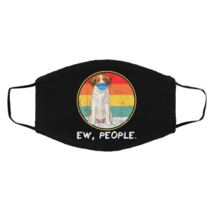 Vintage Ew People Dutch Kooikerhondje Dog Wearing Face Mask