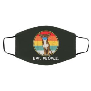 Vintage Ew People Brown Chihuahua Dog Wearing Face Mask