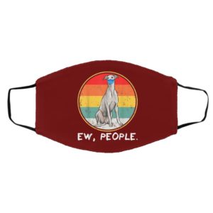 Vintage Ew People Greyhound Dog Wearing Face Mask