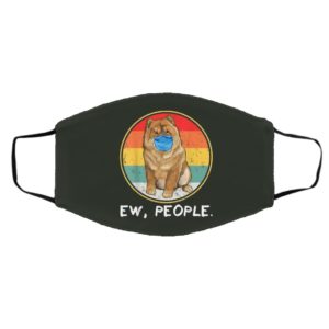 Vintage Ew People Chow Chow Dog Wearing Face Mask