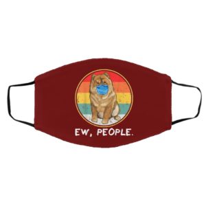 Vintage Ew People Chow Chow Dog Wearing Face Mask