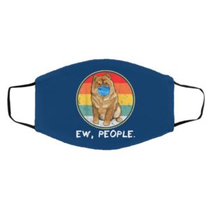 Vintage Ew People Chow Chow Dog Wearing Face Mask
