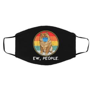 Vintage Ew People Chow Chow Dog Wearing Face Mask