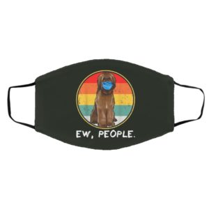 Vintage Ew People Briard Dog Wearing Face Mask