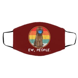 Vintage Ew People Briard Dog Wearing Face Mask