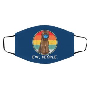 Vintage Ew People Briard Dog Wearing Face Mask