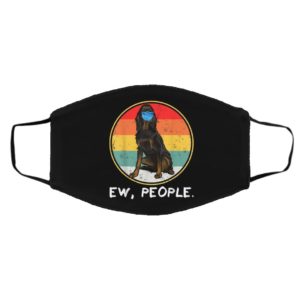 Vintage Ew People Gordon Setter Dog Wearing Face Mask