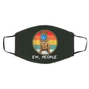 Vintage Ew People Chinese Shar-Pei Dog Wearing Face Mask