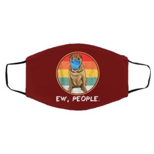 Vintage Ew People Chinese Shar-Pei Dog Wearing Face Mask