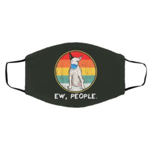 Vintage Ew People Bull Terrier Dog Wearing Face Mask
