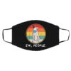 Vintage Ew People Brown Dachshund Dog Wearing Face Mask