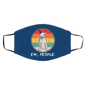 Vintage Ew People Bull Terrier Dog Wearing Face Mask