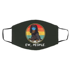 Vintage Ew People English Toy Spaniel Dog Wearing Face Mask