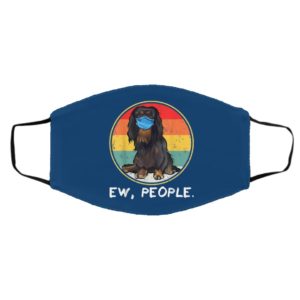 Vintage Ew People English Toy Spaniel Dog Wearing Face Mask
