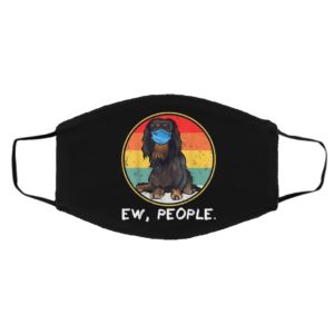 Vintage Ew People English Toy Spaniel Dog Wearing Face Mask