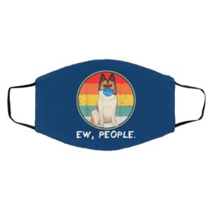 Vintage Ew People Icelandic Sheepdog Dog Wearing Face Mask