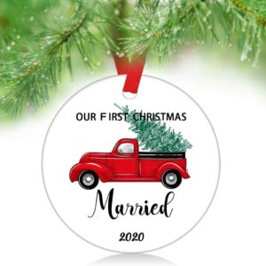 Our First Christmas Married Couple Married Wedding Decoration Ornaments 2020