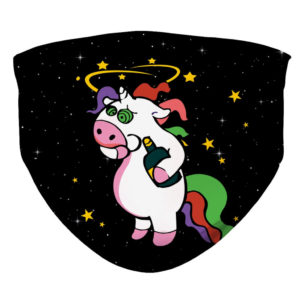 Drunk Unicorn Wineicorn Face Mask