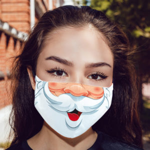 Funny Cartoon Santa Claus Beard Christmas Face Mask