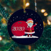 2020 Christmas Cute Santa Wear Mask With Gift Christmas Ornament – Keepsake Decorative Ornament – Funny Holiday Gift