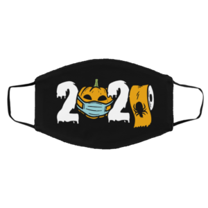 2020 Pumpkin With Toilet-Paper Face Mask