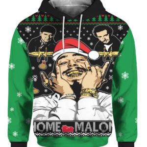 Home Malone Home Alone Post Malone Parody 3D Ugly Christmas Sweater