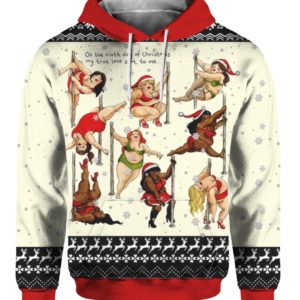 Nine Ladies Dancing Sexy 3D Ugly Christmas Sweater Hoodie