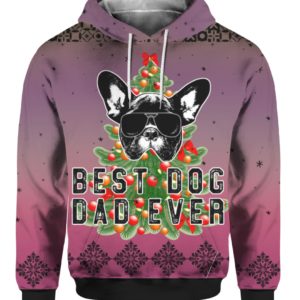 Best Dog Dad Ever 3D Ugly Christmas Sweater Hoodie