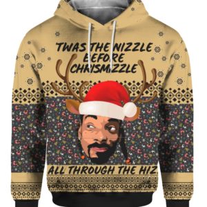 Snoop Dogg ‘Twas The Nizzle Before Chrismizzle 3D Ugly Sweater Hoodie