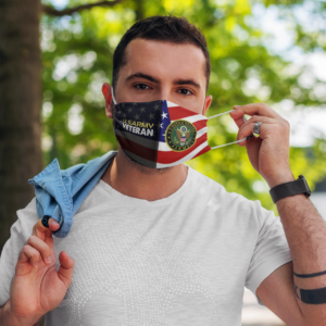 US Army Veteran US Veteran Flag Face Mask