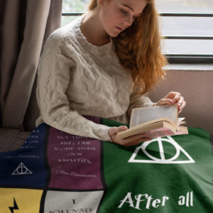 Harry Potter Quotes Fleece Blanket, Sherpa Blanket