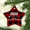 Reindeer Wearing Mask Christmas Quarantine 2020 Ornament – Pandemic 2020 Decorative Christmas Ornament