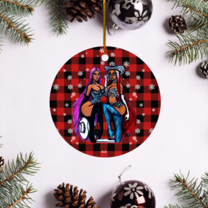 Nicki Minaj Hotties Merry Christmas Circle Ornament